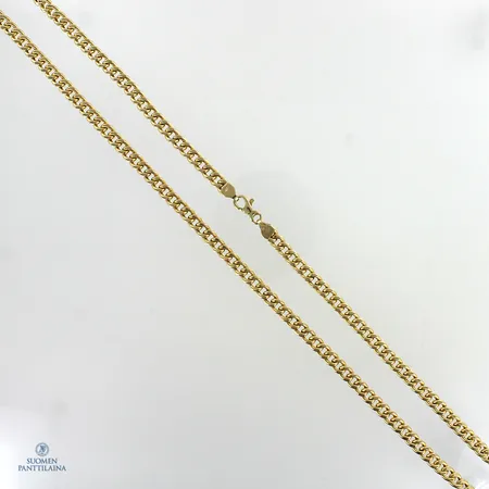 Panssarikaulaketju, pituus 55.5cm, leveys n.5mm, 585,  Paino: 14,5 g