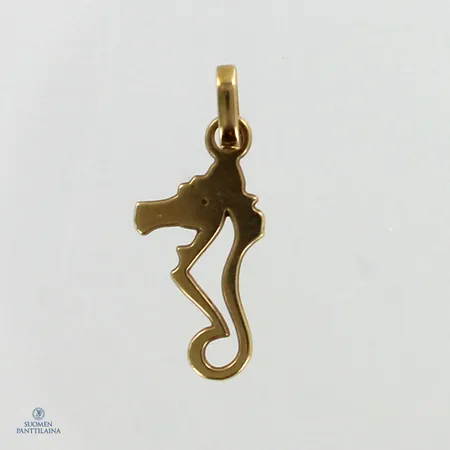 Merihevonen-riipus, korkeus 19mm, 585,  Paino: 0,4 g