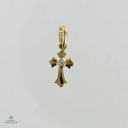 Risti-riipus kivellä, korkeus 14mm, 375br,  Paino: 0,2 g