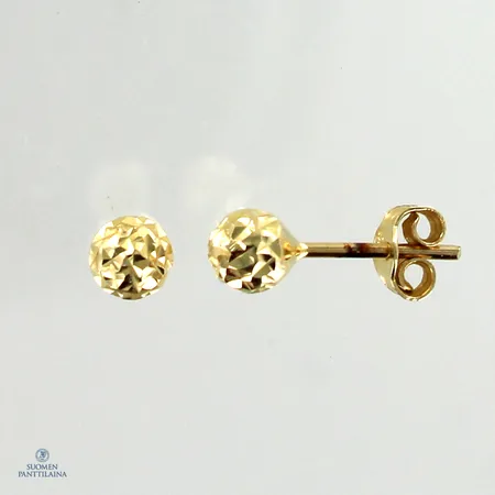 Kuvioidut korvakorut, korkeus 5mm, 585,  Paino: 0,7 g