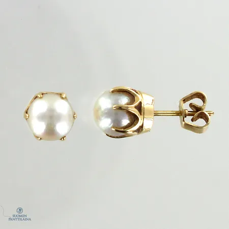 Helmikorvakorut, korkeus 8mm, 585br,  Paino: 2,2 g