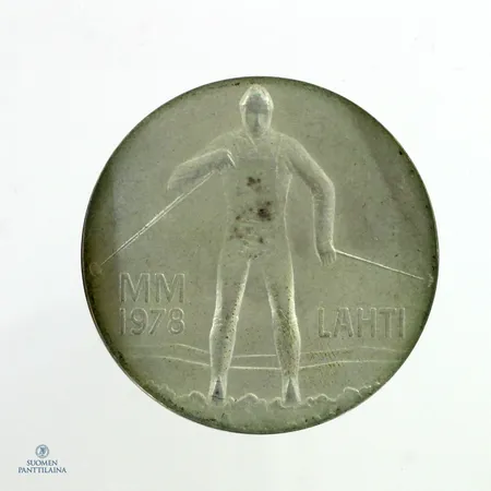 Juhlaraha, Lahti MM 1978, nimellisarvo 25mk, 500 ,   Paino: 26,5 g