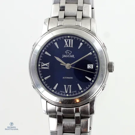 Teräsrannekello Jaguar J951, automatic, swiss made, caliber ETA 2892-A2, käytön jälkiä, rungon Ø38mm, teräsrannekkeen pituus 180mm, 