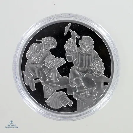 Hopeinen juhlaraha,  500 Schilling (Schattenburg) 2001 , 925,  Paino: 24 g