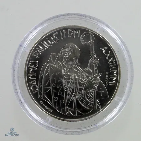 Hopeinen juhlaraha,  2000 Lire - Ioannes Paulus II (Peace) 2001 , 835,  Paino: 16 g
