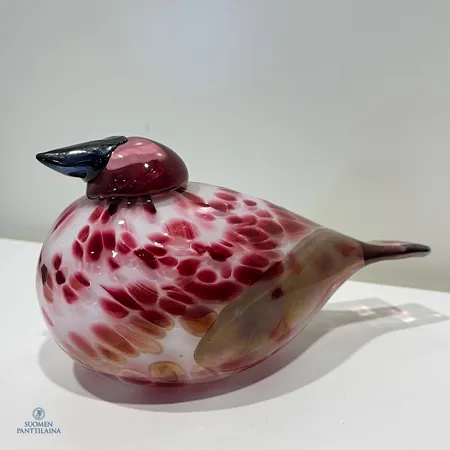 Lasilintu, Rosalinda, signeeraus Oiva Toikka, Iittala, mitat 220 x 110mm