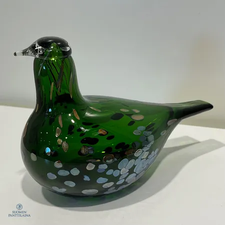 Lasilintu, signeeraus O. Toikka, Iittala, pituus 210mm