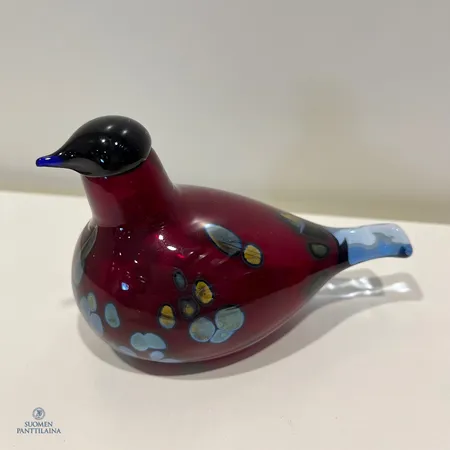 Lasilintu, signeeraus O. Toikka, Iittala, pituus 150mm