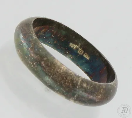 Sileä sormus, koko 16¾, 925,  Paino: 3,9 g