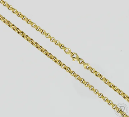 Papukaulaketju, pituus 50cm, leveys 4mm, 585,  Paino: 15,1 g