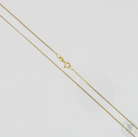 Panssarikaulaketju, pituus 41,5cm, leveys 1mm, 585,  Paino: 1,5 g