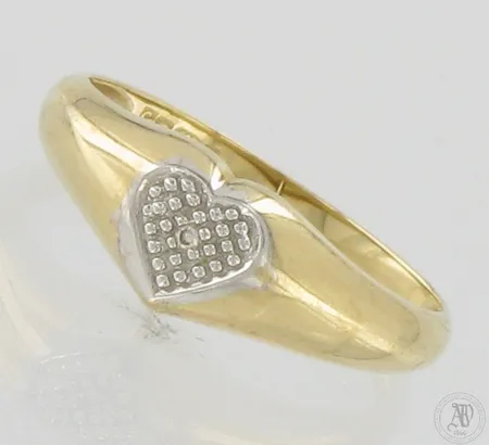 Timanttisormus 1xn.0.005ct, koko 16¾, leveys 2-6,5mm, 585,  Paino: 1,3 g