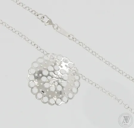 Kaulakoru, Design Liisa Vitali, Kehrä, pituus 49-59cm, uudenveroinen, 925, Paino: 9,4 g