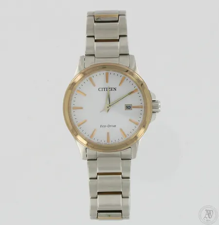 Teräsrannekello Citizen Eco-Drive, E111-S089760, siisti kunto, taulun Ø 40mm.