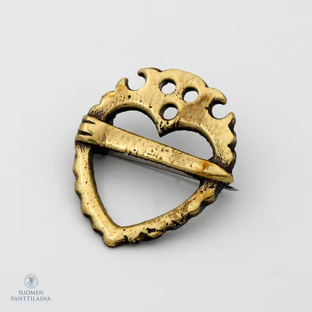 Rintaneula, Kalevala Koru, korkeus 32mm, pronssia