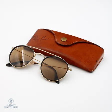 Aurinkolasit, Ray-Ban RB3540, 53/18, polarisoidut, pieniä käytön jälkiä, nahkakotelo