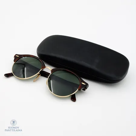 Aurinkolasit, Ray-Ban Clubround, RB 4246, 51/19, normaaleja käytön jälkiä, kotelo (ei alkuperäinen)