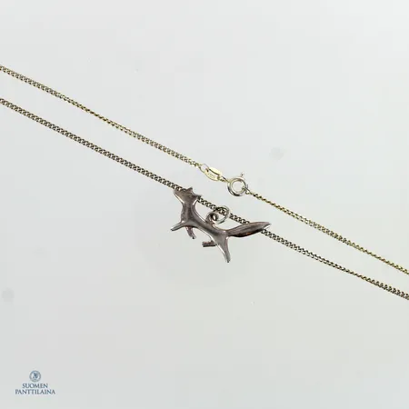 Pikkukettu riipus, Taigakoru, riipuksen korkeus 20mm, ketjun pituus 50cm, 925,  Paino: 6,6 g