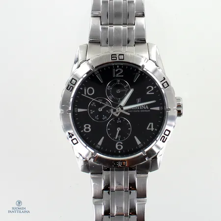 Teräsrannekello Festina, Sport Musta/Teräs, F16606, Quartz, Ø44 mm, rannekeen pituus 210mm, F16606