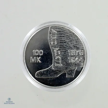 Juhlaraha, Aino Ackté ja Ooppera 2001, nimellisarvo 100mk, 925, Paino: 32 g