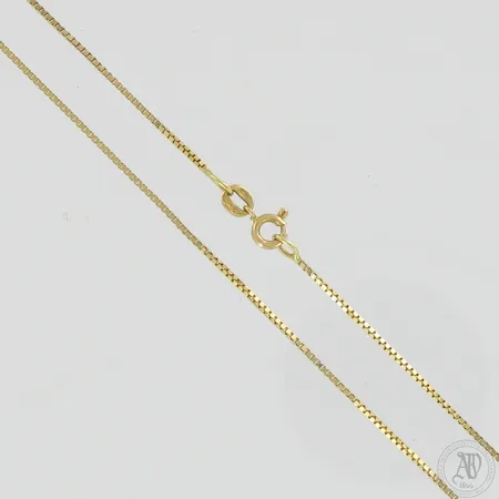 Venetsia-kaulaketju, pituus 70cm, leveys 1mm, 585,  Paino: 4,5 g