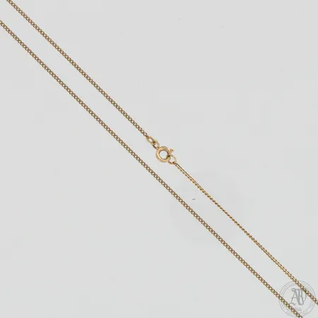 Panssarikaulaketju, pituus 45cm, leveys 1mm, 585,  Paino: 3,7 g