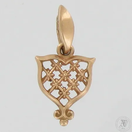 Koristeellinen-riipus, korkeus 22mm, leveys 10mm, 585,  Paino: 1,5 g
