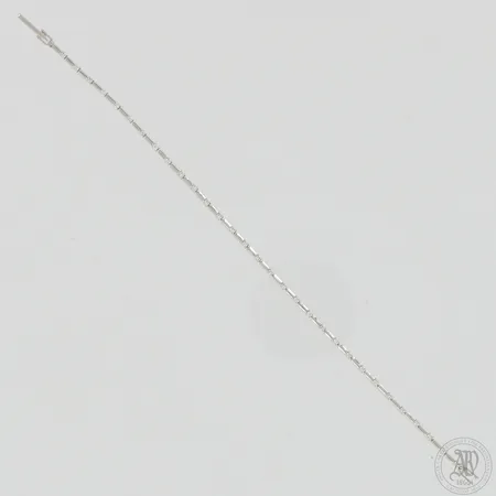Timanttiranneketju 31xn.0.01ct, pituus 160mm, leveys 2mm, 585 valkokulta,  Paino: 3,8 g