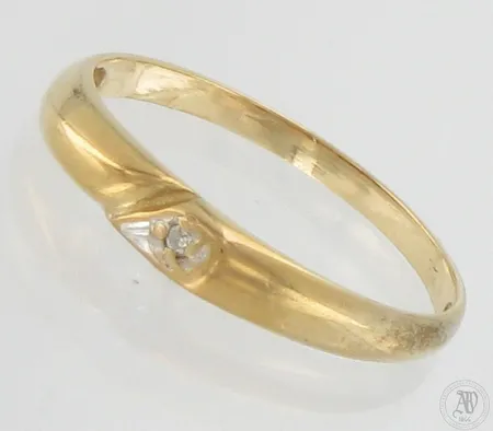 Timanttisormus 1xn.0.005ct, koko 17¾, 585 kelta- ja valkokulta, Paino: 1,2 g