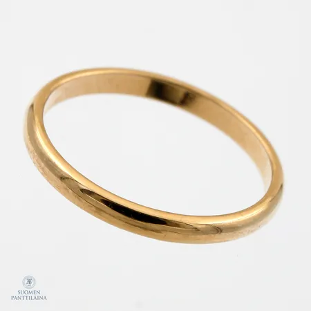 Sileä sormus, koko 15¾, 585,  Paino: 1,2 g