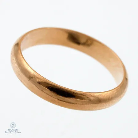 Sileä sormus, koko 15, 585,  Paino: 1,8 g