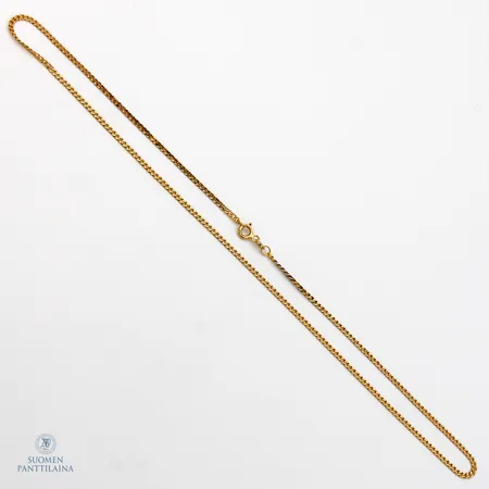 Panssarikaulaketju, käytön jälkiä, pituus 50cm, leveys 2,1mm, 750,  Paino: 6,5 g