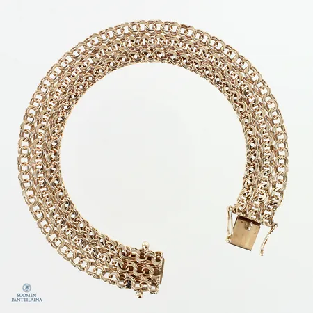 Bismarck-ranneketju, yksi lenkki auennut, pituus 195mm, leveys 12mm, 585,  Paino: 16,8 g