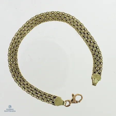 X-lenkkiranneketju, käytön jälkiä, pituus 190mm, leveys 6mm, 585,  Paino: 9,7 g