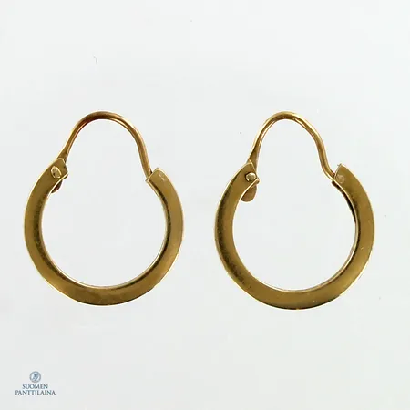 Korvakorut, korkeus 14mm, Ø 10mm, leimaamaton 585,  Paino: 0,4 g