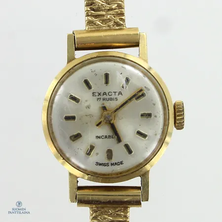 Viallinen kultarannekello Exacta, 585br,  Paino: 15 g