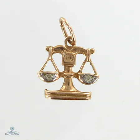 Horoskooppi-riipus, Vaaka, korkeus 20mm, 583br,  Paino: 1,2 g