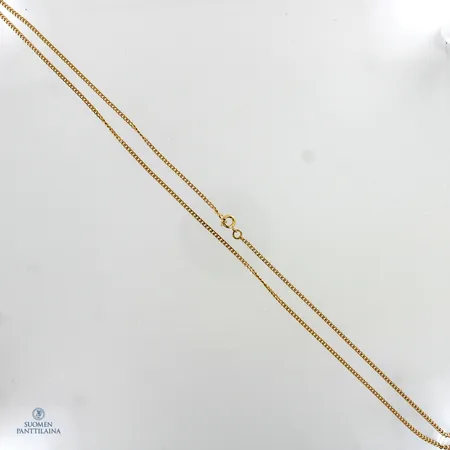 Panssarikaulaketju, pituus 60cm, leveys 1,6mm, lukko viallinen, 585,  Paino: 7,1 g