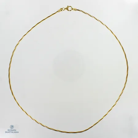 Kaulaketju, käytön jälkiä, pituus 45cm, 585,  Paino: 8,6 g