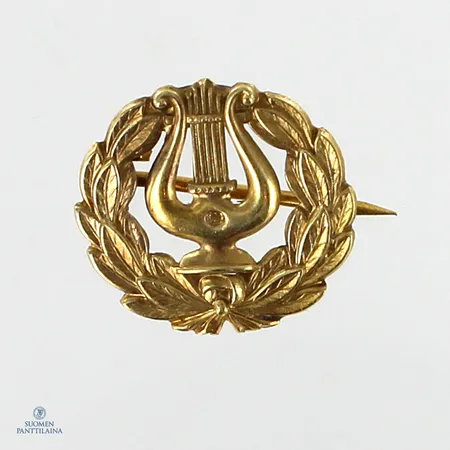 Viallinen lyyra, leimaamaton 585,  Paino: 1,1 g