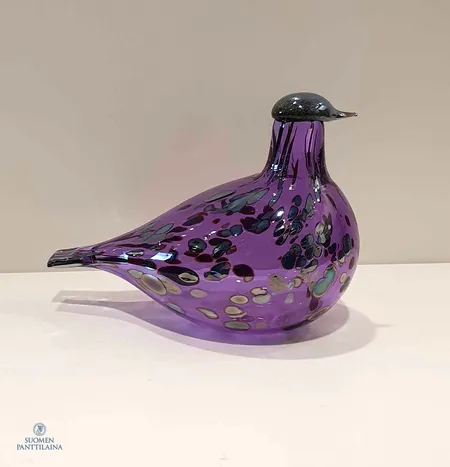 Lasilintu Iittala, Ametistilintu 2021, Signeerattu 2021/1961, mitat 13x18cm,