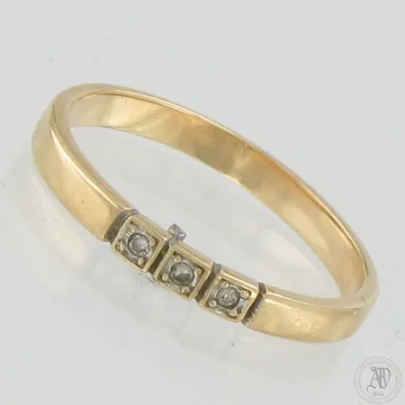 Timanttisormus 3xn.0.01ct, 15½, 585,  Paino: 1,3 g