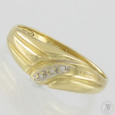 Viallinen timanttisormus 3xn.0.005ct, 585, Paino: 1,7 g