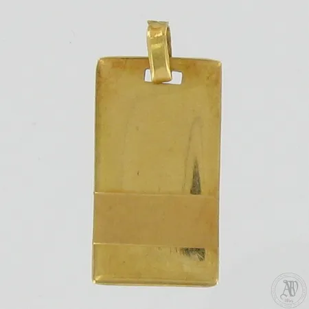 Laatta-riipus, korkeus 33mm, leveys 15mm, kaiverrettu, 750, Paino: 7,7 g