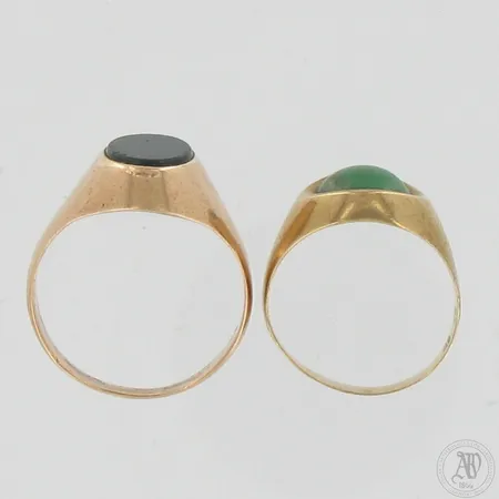 Viallisia kivisormuksia, 585br, Paino: 6,6 g