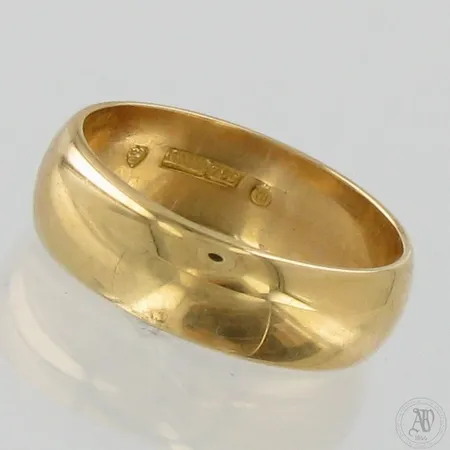 Sileä sormus, koko 17½, 750, Paino: 6,1 g