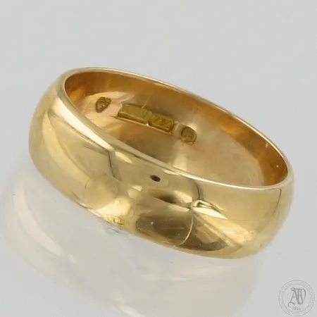 Sileä sormus, koko 17½, 750, Paino: 6,1 g