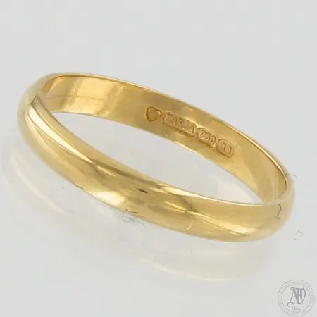 Sileä sormus, koko 17½, 750, Paino: 2,5 g