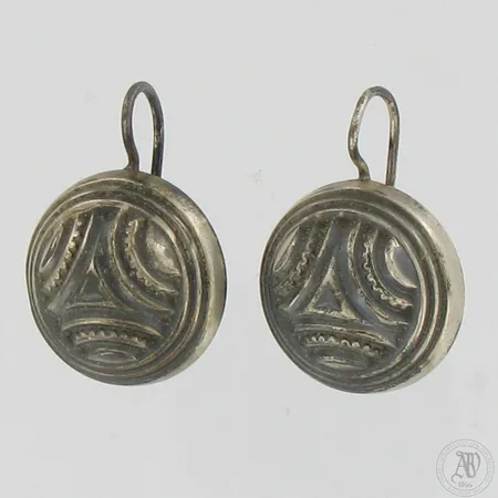 Korvakorut, Vanhankyrön, Kalevala Koru, korkeus 30mm, Ø 20mm, valmistettu 1995, 925,  Paino: 11,4 g