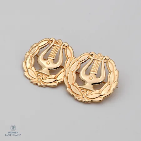 Kahden lyyran rintakoru, leveys 30mm, 585,  Paino: 0,9 g